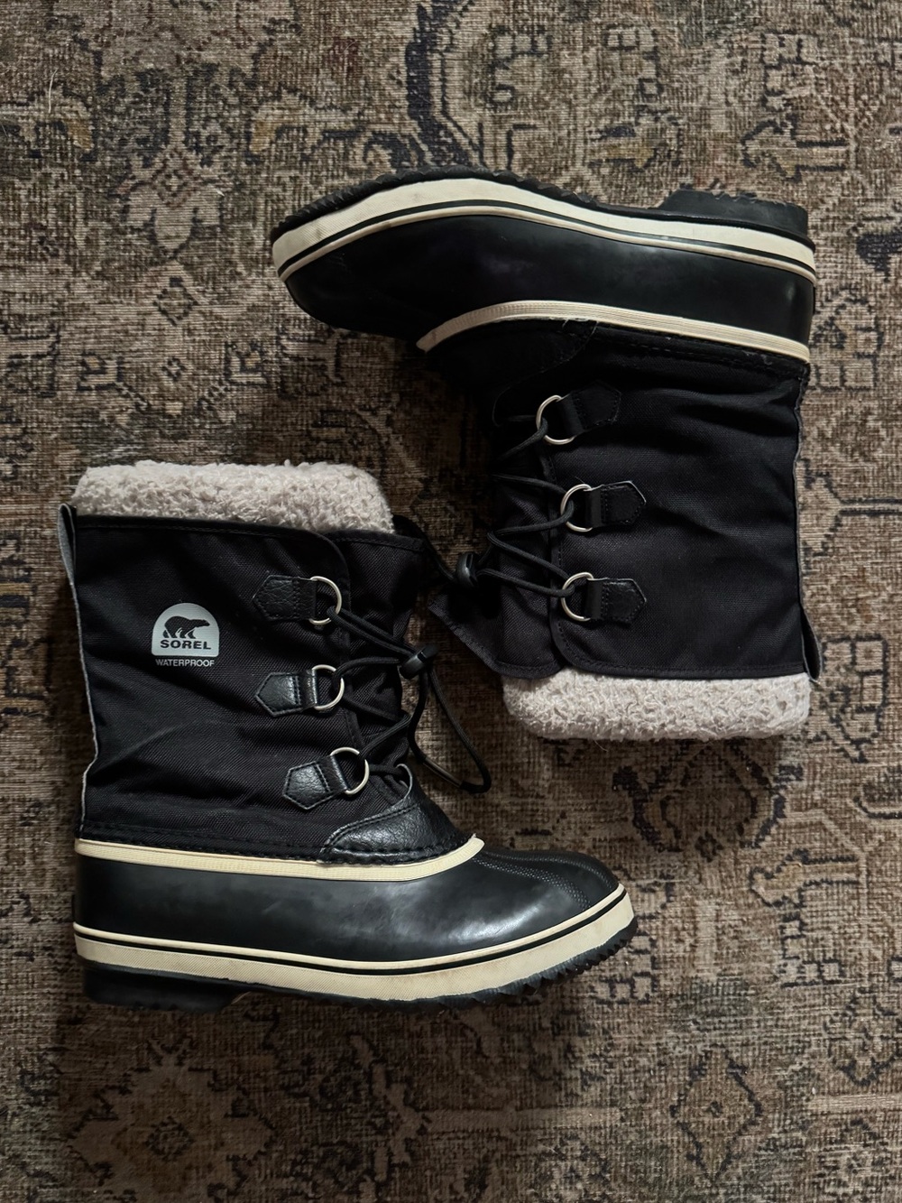 SOREL Classic Black Winter Snow Boots Adult Size 7